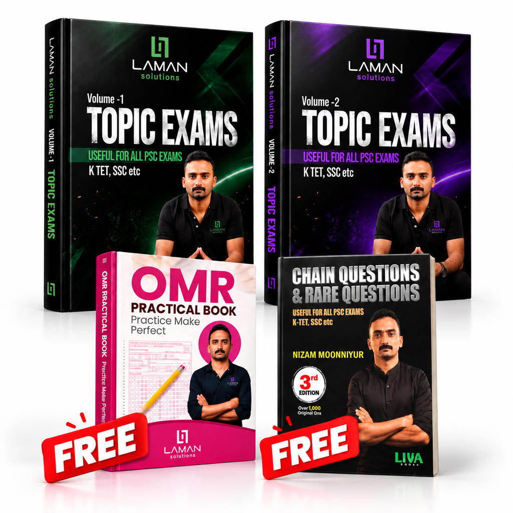 Topic Exams Books for  ALL PSC, SSC, K-TET, UNIFORM POSTS